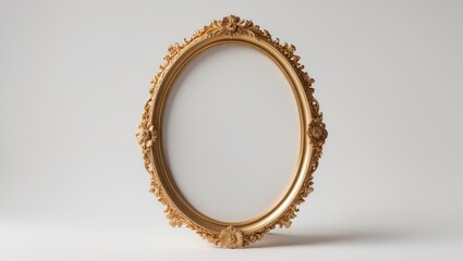 Vintage oval photo frame with gold embellishments