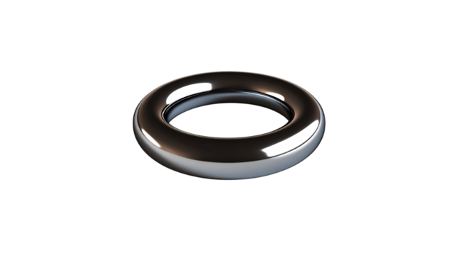 High-resolution image of a single push magnet, centered on white background with no other objects --ar 16:9