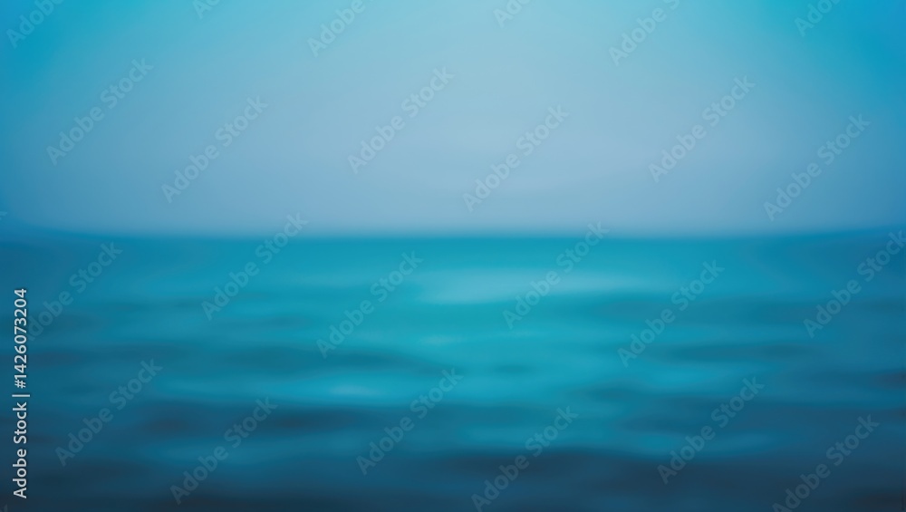 Poster light blue gradient background with vignette and abstract blur effect