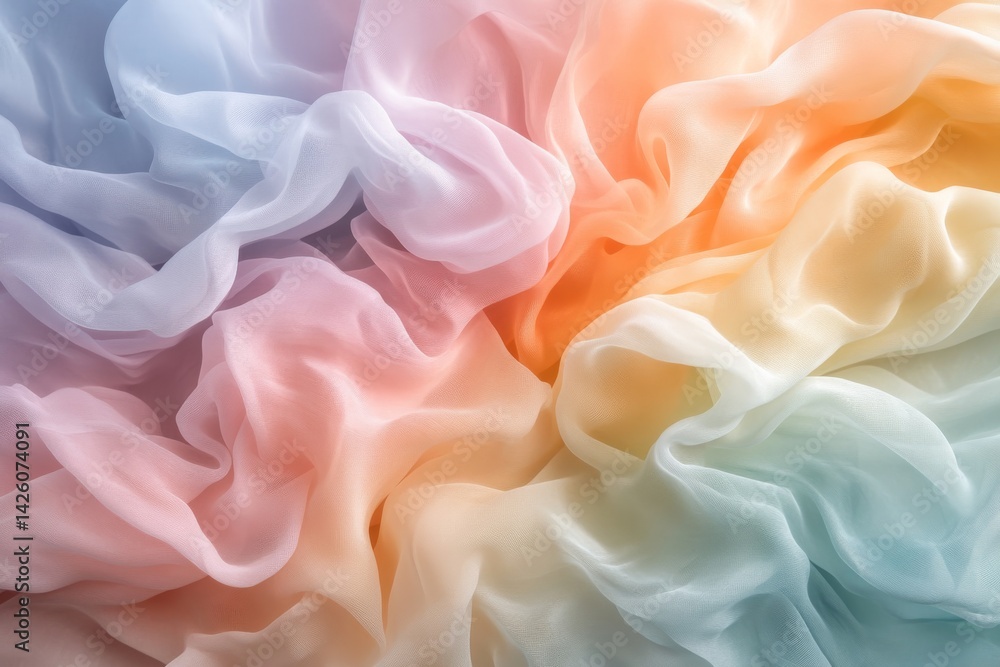 Leinwandbilder Colorful and smooth flowing textures create a lively backdrop with layered gradients, perfect for artistic projects and creative design work