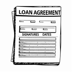 Loan Agreement Document Detailing Signatures and Dates Representing Financial Transactions in a Professional Setting