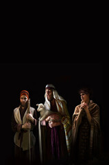 Shepherds came to worship the newborn Jesus