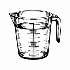Clear glass measuring cup filled with water showcasing precise measurements against a white background, symbolizing accuracy in cooking and baking.