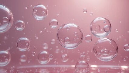 Oil and bubbles on a background with abstract space elements
