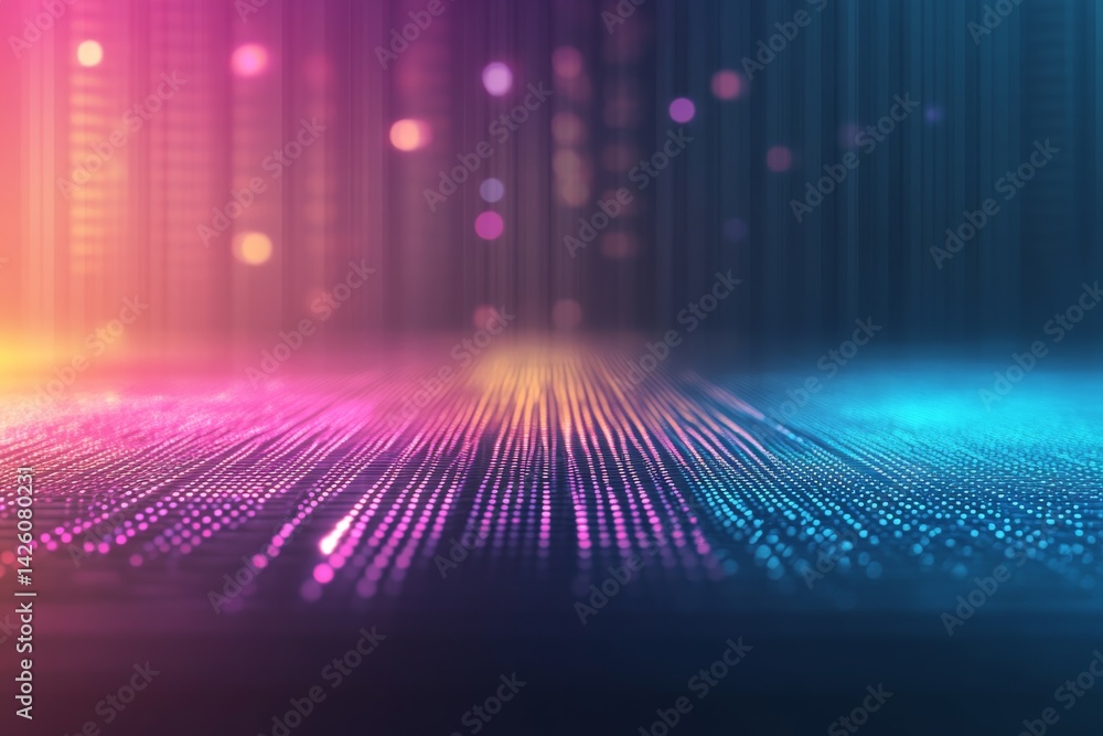 Aufkleber A close-up view of radiant multicolored light rays emanating from a glowing sphere on a dark gradient backdrop, offering dynamic and abstract visual interest