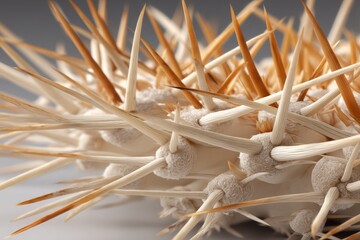 Close-up view of a spiny sea creature showcasing intricate texture and natural colors during daylight hours