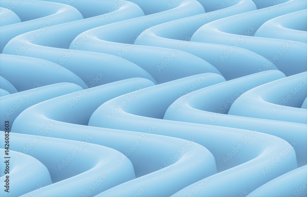 Aufkleber Abstract futuristic geometric pattern background. 3d rendering