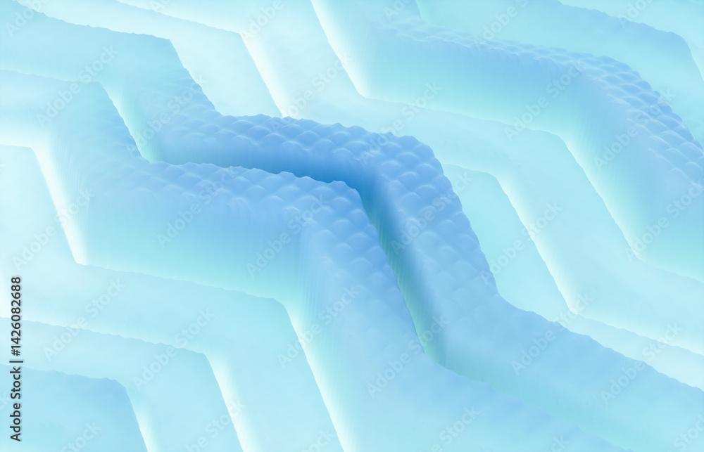 Poster Abstract futuristic geometric pattern background. 3d rendering