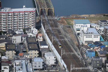 JR総武緩行線、市川市アイ・リンクタウン展望台より