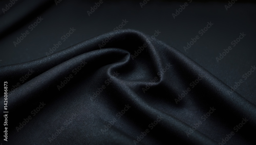 Poster dark textile design with textured fabric pattern