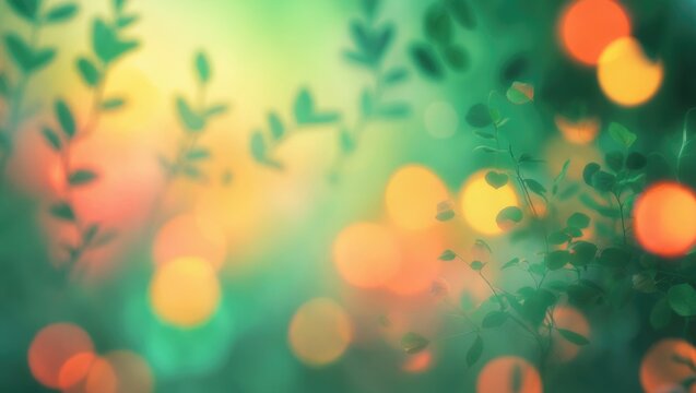 Abstract colorful nature gradient with blurred background for summer banner and digital grain noise texture overlay.