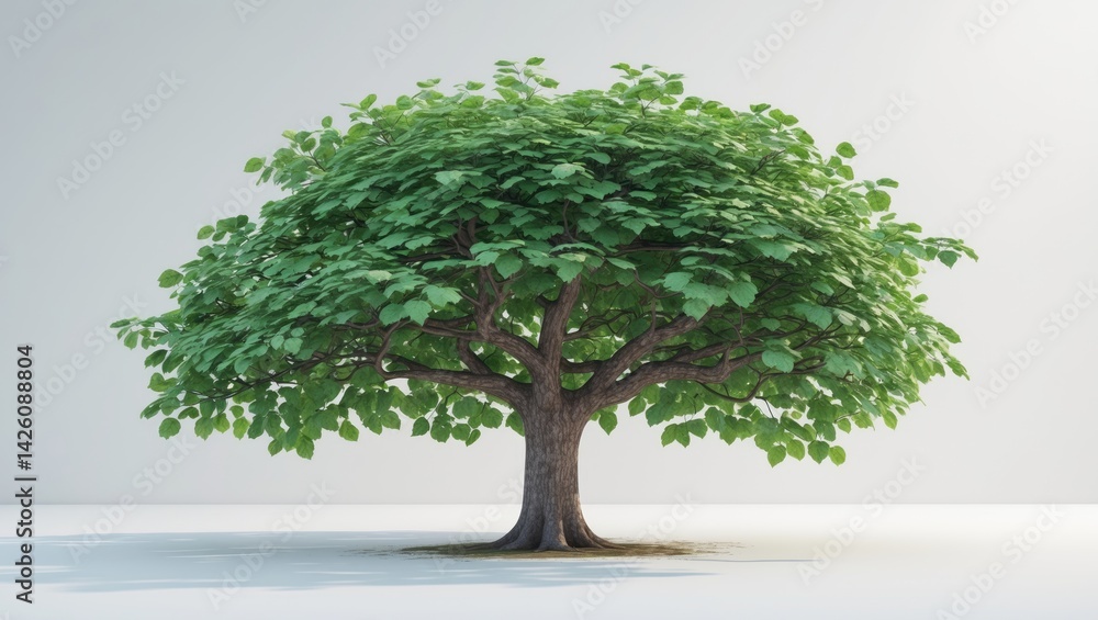 Poster isolated white background featuring a tree