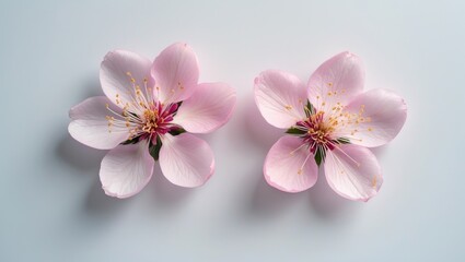 Fototapeta premium Isolated Cherry Blossom Flowers on a Background