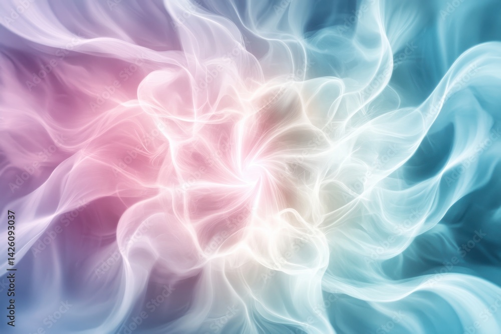 Poster colorful abstract swirls of soft light create a dynamic visual experience in a serene setting