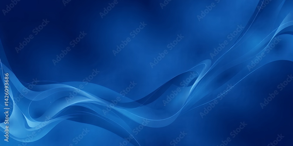 Poster a captivating blue abstract background featuring flowing lines and subtle gradients of color