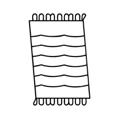 beach towel icon, beach towel line art - simple line art of beach towel, perfect for beach towel logos and icons