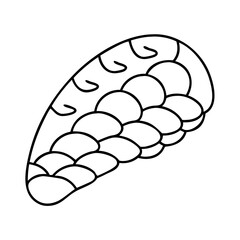 beaver tail pastry icon, beaver tail pastry line art - simple line art of beaver tail pastry, perfect for beaver tail pastry logos and icons