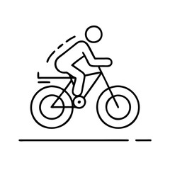 Obraz premium biking icon, biking line art - simple line art of biking, perfect for biking logos and icons