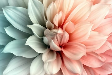 Fototapeta premium Beautiful pastel flower pattern with soft petals and gentle colors in a serene design
