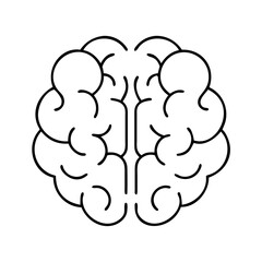 brain icon, brain line art - simple line art of brain, perfect for brain logos and icons