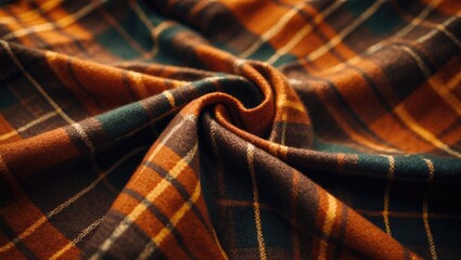 Plaid fabric as a background
