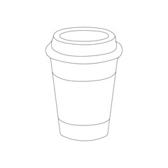 coffee cup line art. Cup of coffee, one single continuous line drawing. Simple abstract outline beautiful mug with steam beverage. Coffee cup Vector Art, Icons, and Graphics illustration. 