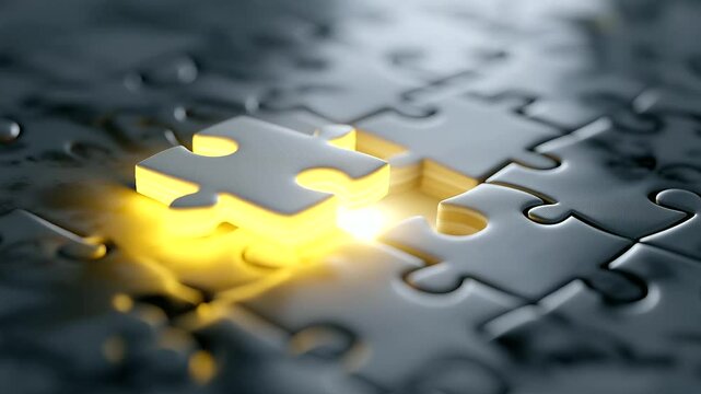 Final Puzzle Piece in Abstract Knowledge Concept Visualization