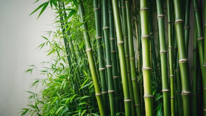 Installing a bamboo wall for landscaping