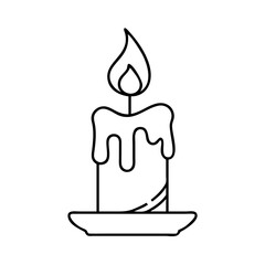Obraz premium candle icon, candle line art - simple line art of candle, perfect for candle logos and icons