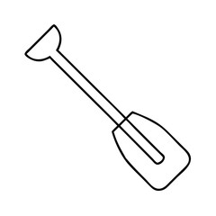 canoe paddle icon, canoe paddle line art - simple line art of canoe paddle, perfect for canoe paddle logos and icons