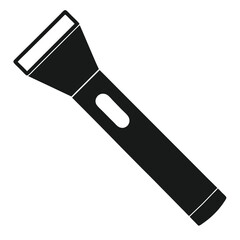 Minimal Flashlight Silhouette Graphic for Tool and Gear Designs