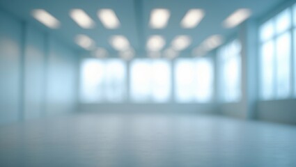 Abstract background of a blurred, empty light-filled room