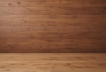 Fototapeta premium Rich brown wood backdrop, subtle grain, warm beige highlights, textured feel , photography, dark