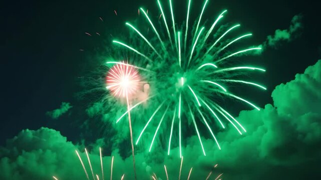 Green-colored Fireworks.