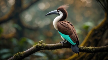 Obraz premium Bandhagarh Forest Wildlife Adventure Featuring Swans and Kingfishers