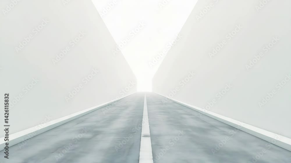 Poster front view of an empty path