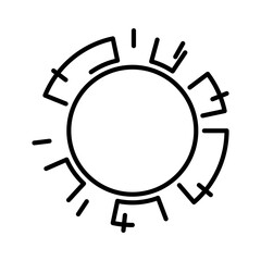 Illustration of sun. Vacation or journey item.