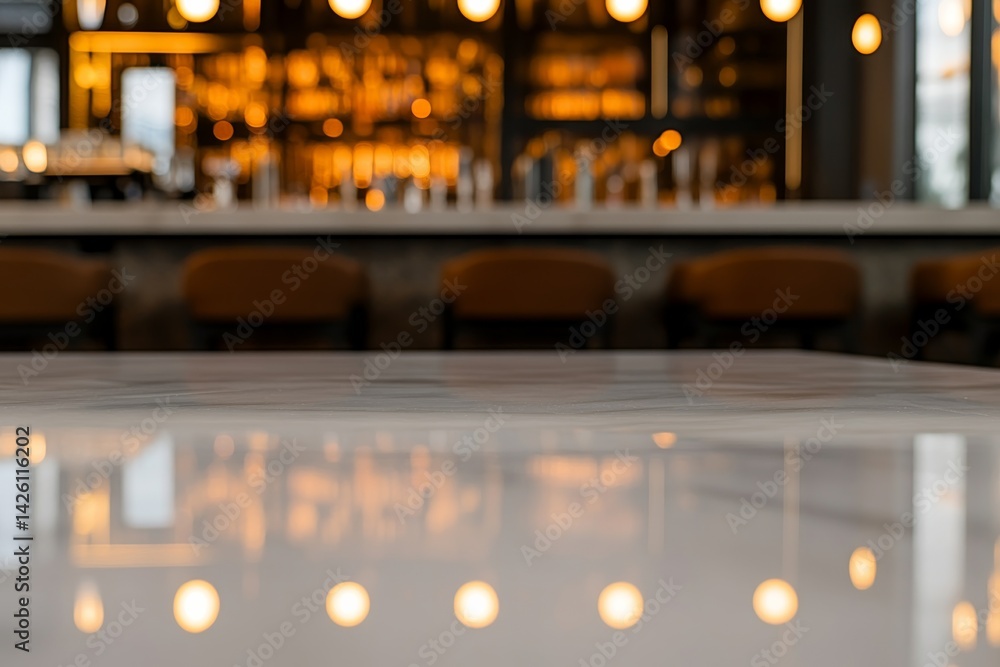 Poster a wide shot reveals an elegant hotel lobby featuring polished marble floors and warm bokeh lights, c
