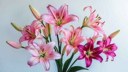Fototapeta premium Elegant Lily flower isolated on white background