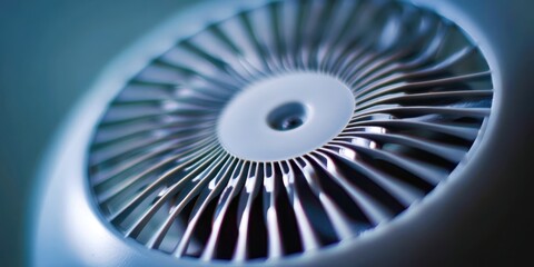 A fan with a white base and a white top
