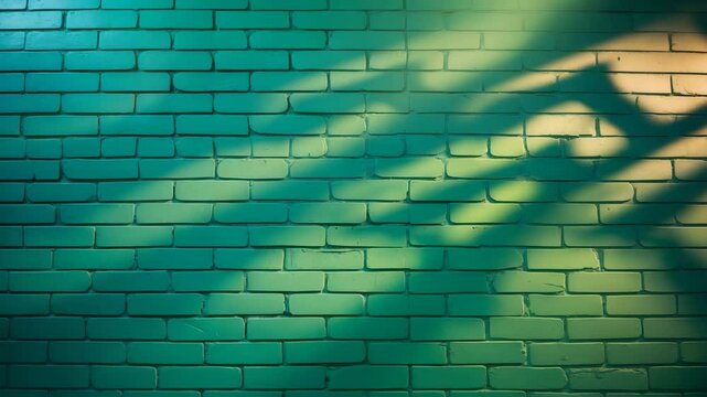 Graffiti backdrop on a green brick wall with paint