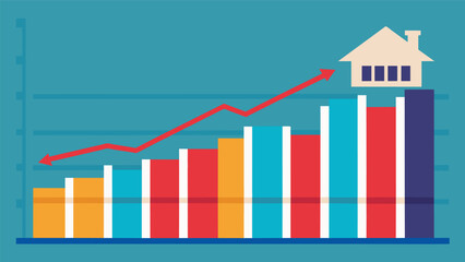 A graph showing the rising trend of government loan interest rates over the years compared to a downward trend for private loan rates.. Vector illustration