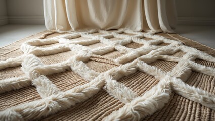 Obraz premium Handcrafted Geometric Area Rug