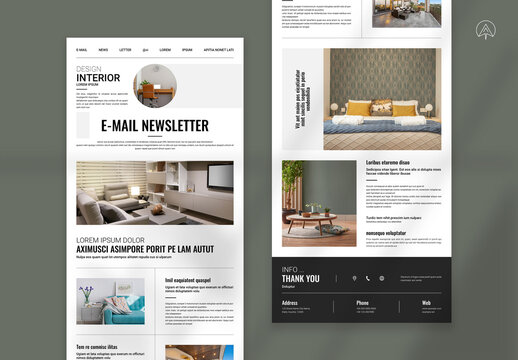 Interior Email News Letter Template