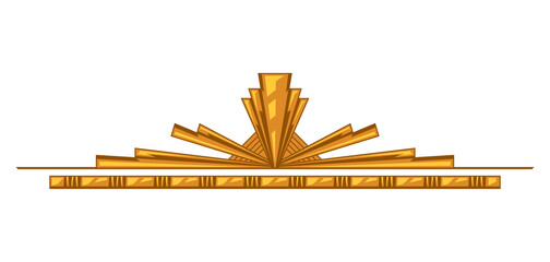 Decoration in art nouveau style. Decorative geometric element.