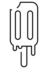 Illustration of ice cream. Summer image for holiday or vacation.