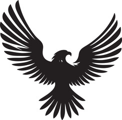 Mythical Thunderbird Silhouette Vector Art