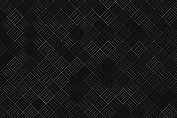 Abstract woven squares of lines in contrasting shades creating a textured geometric pattern