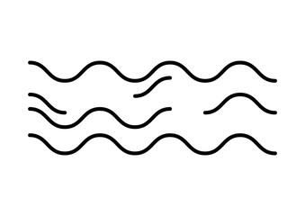 Illustration of wave. Vacation or journey item.