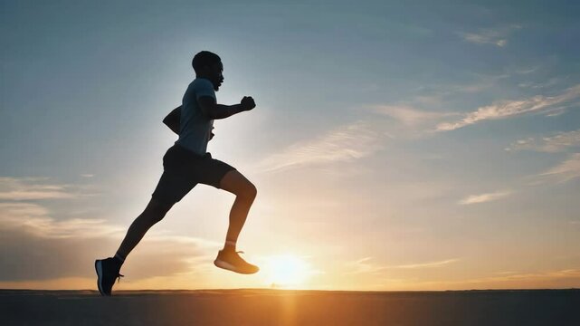 ethnic black athlete man sports outdoor health day life video motion